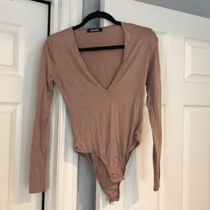 V neck bodysuit